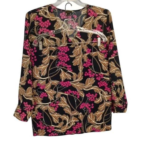 Ann Taylor Factory Womens Floral Long Sleeve Top Skirt Set Size L - Picture 1 of 13